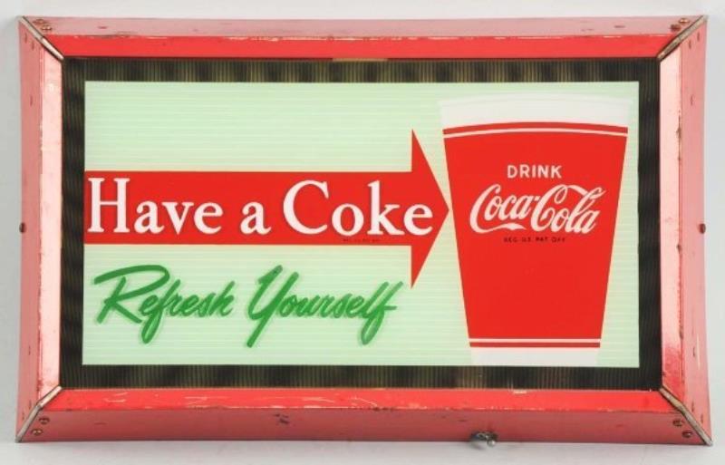 1950s Coca-Cola Lighted Sign.