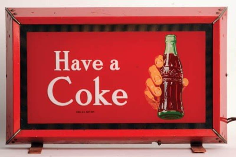 1950'S COCA-COLA COUNTER LIGHT UP SIGN