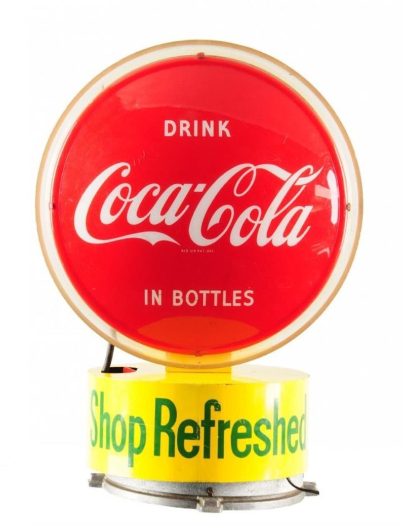 1950's Coca - Cola Revolving Lighted Display.