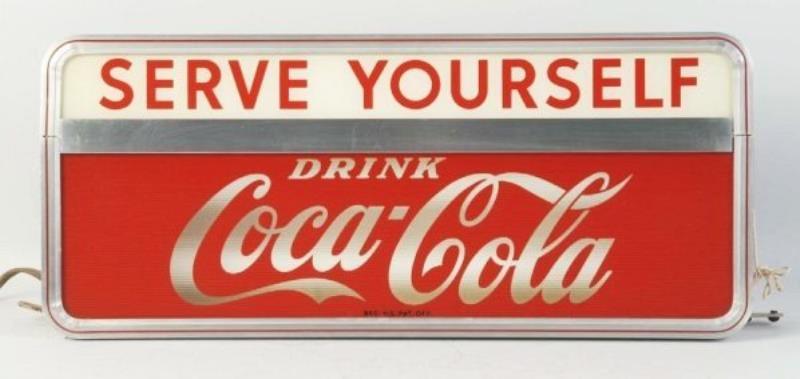 1950s Coca-Cola Gorgeous Countertop Lit Sign