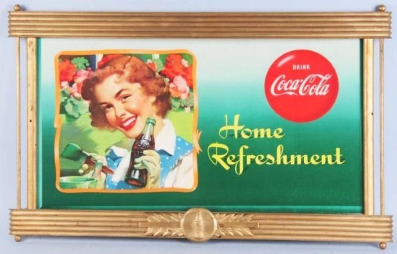 1951 Small Coca-Cola Poster in Original Frame
