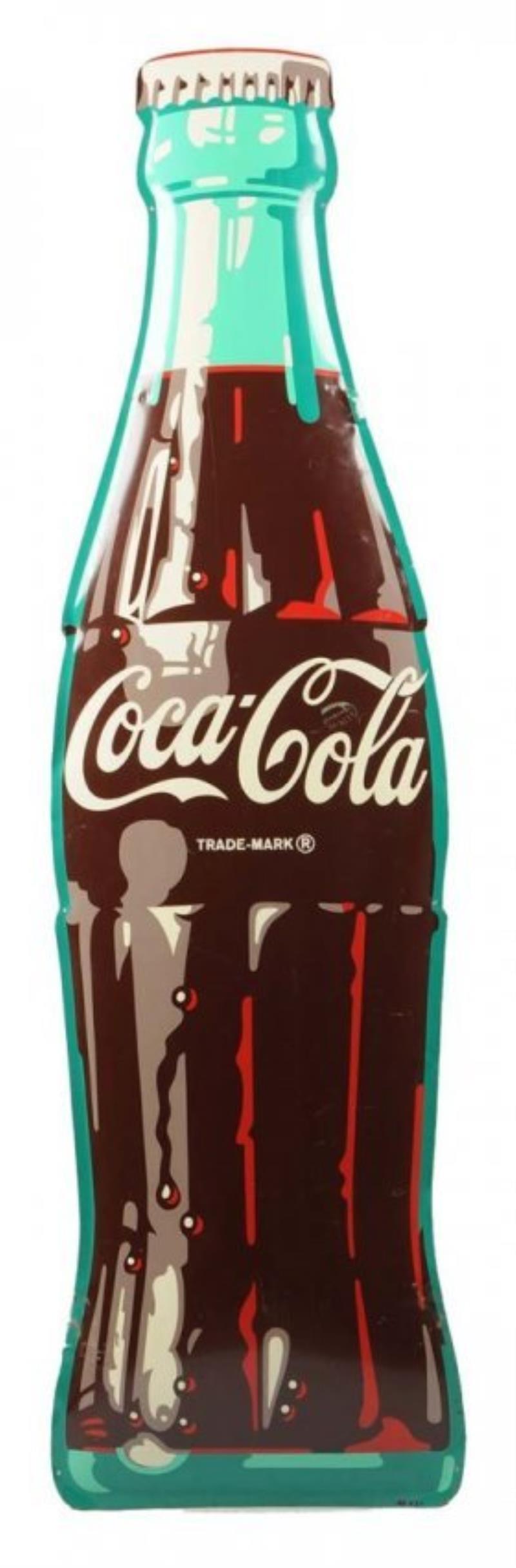 April, 1953 Coca - Cola Tin Bottle Sign