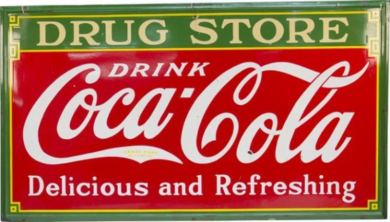 Large Drink Coca Cola DRUG STORE Self-Framed Por