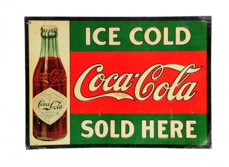 1914 Embossed Tin Coca - Cola Sign