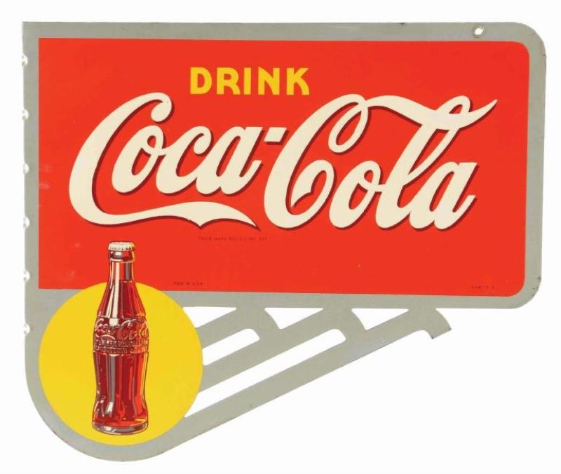 Tin Coca-Cola Advertising Flange.