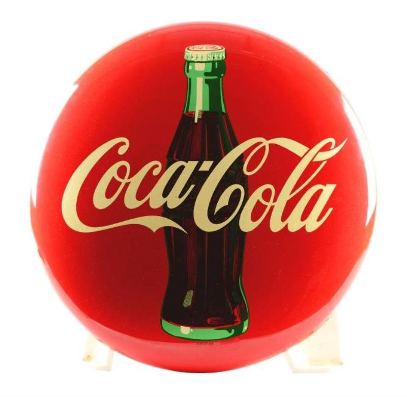 1957 Coca-Cola Tin Button Sign Plus Box