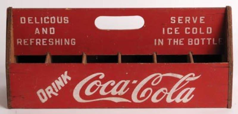1940's Coca-Cola 12 bottle wood carrier
