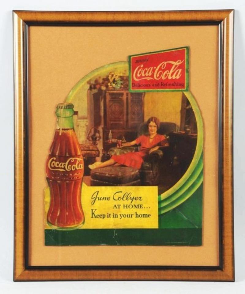 1932 Coca-Cola Cardboard Cutout of June Collyer.
