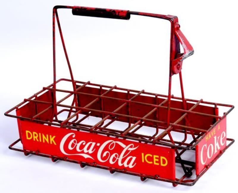 1930S-40S HEAVY WIRE AND METAL COCA-COLA 18 BOTTLE