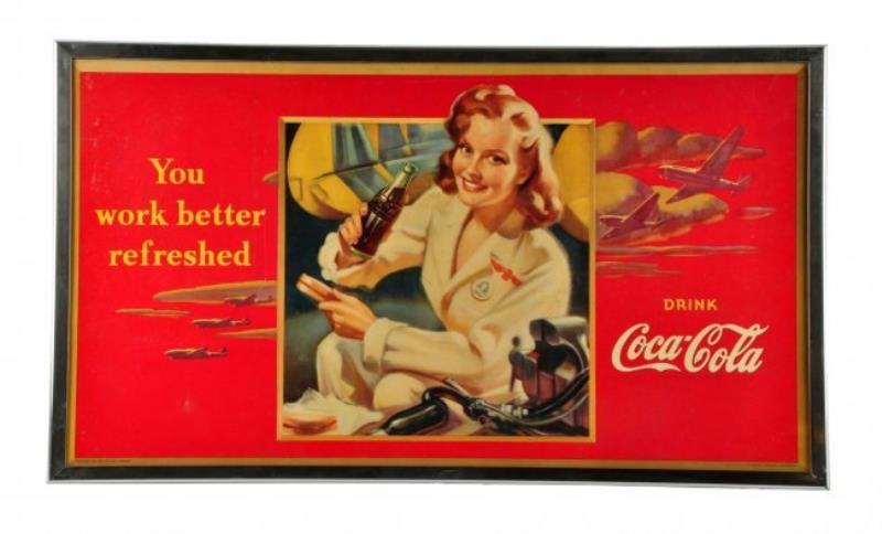 1943 Coca - Cola Scarce & Desirable Poster.