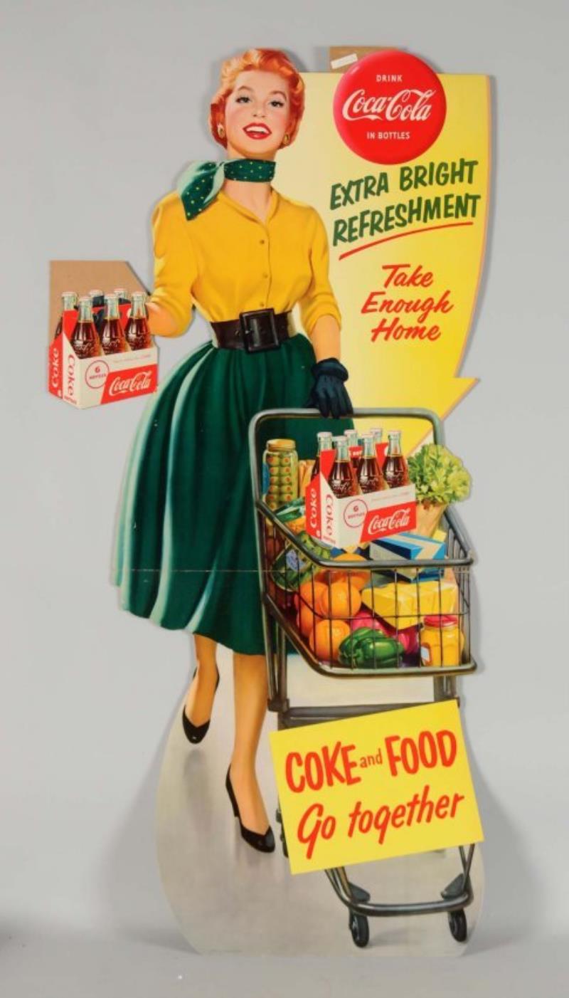 1956 Diecut Coca-Cola Stand Up Sign.