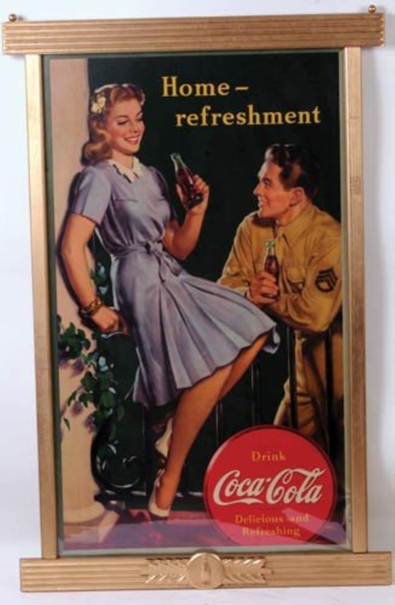 1944 Coca-Cola cardboard sign