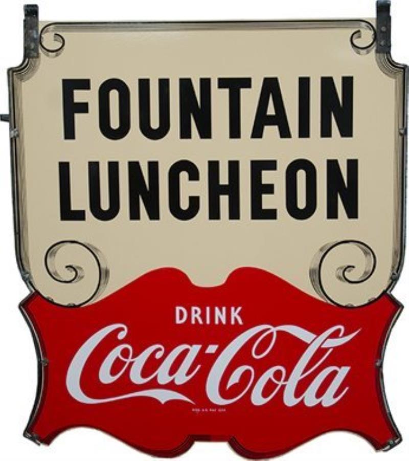 Large Drink Coca Cola Fountain Luncheon Double Sid