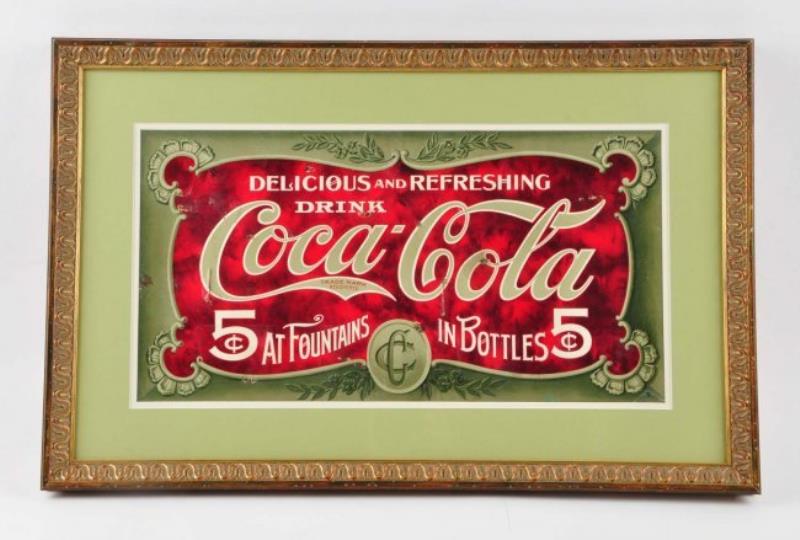 Early Coca Cola Trolley Sign.