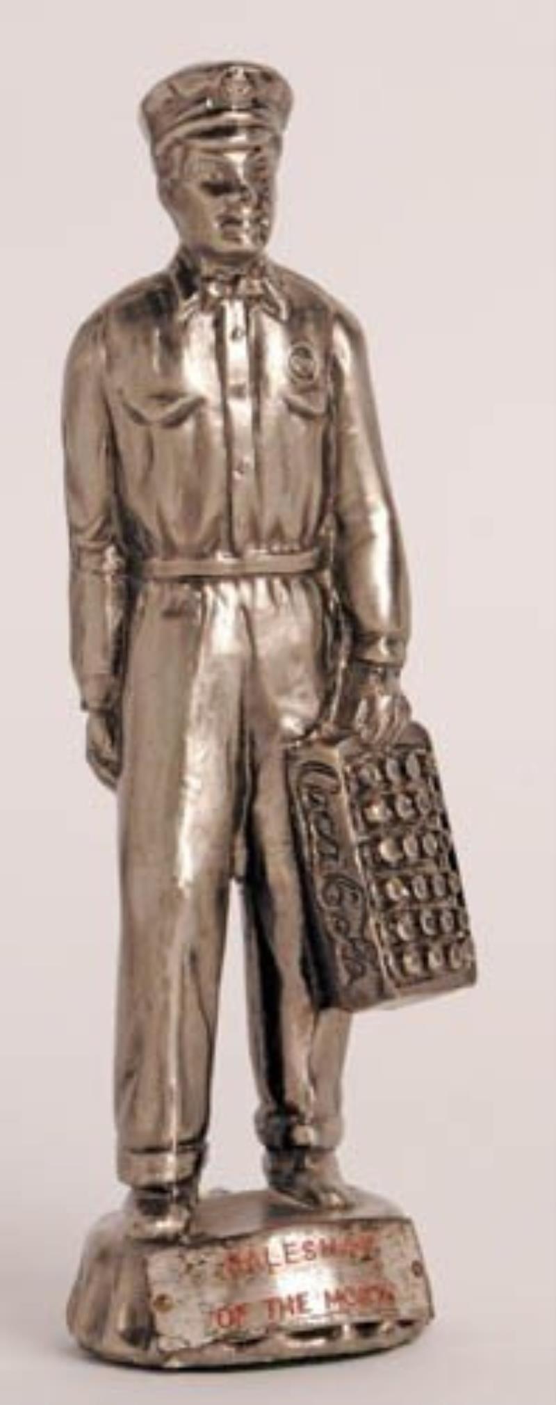 30's Coca-Cola Salesman of the Month Statue, Silver