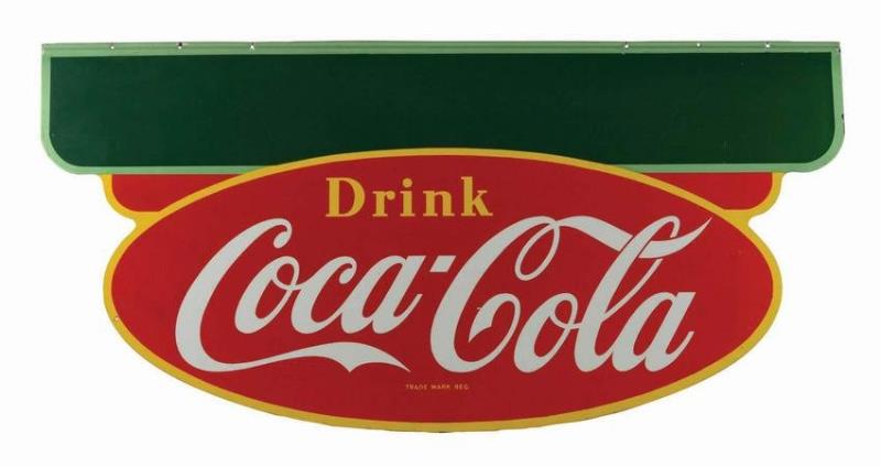LARGE DOUBLE-SIDED PORCELAIN DIE-CUT COCA-COLA