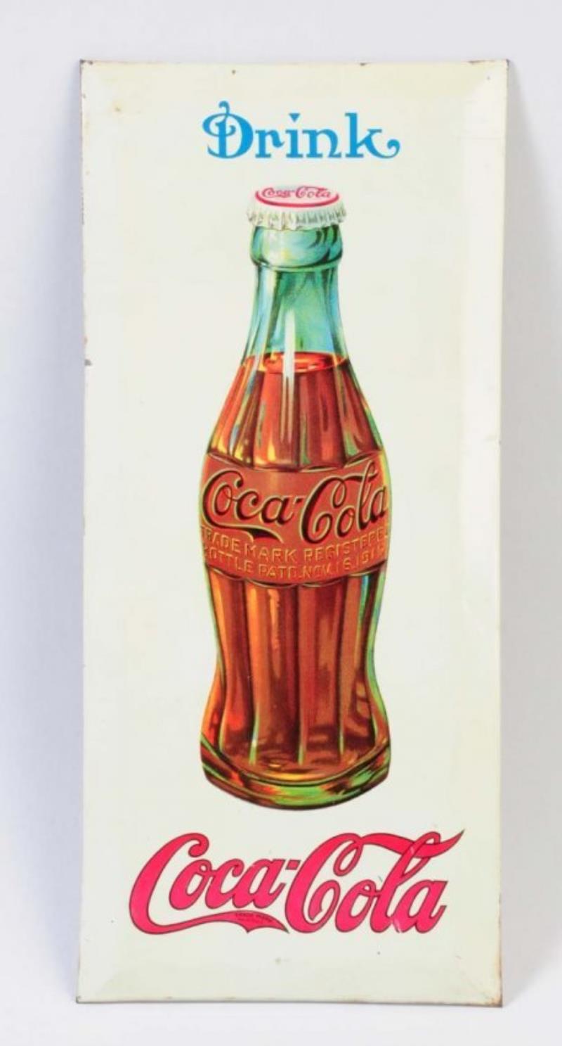 Coca-Cola Tin Over Cardboard Sign