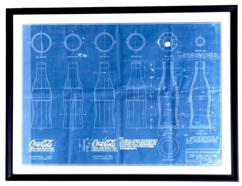 1920'S COCA-COLA BOTTLE BLUEPRINT SHEET