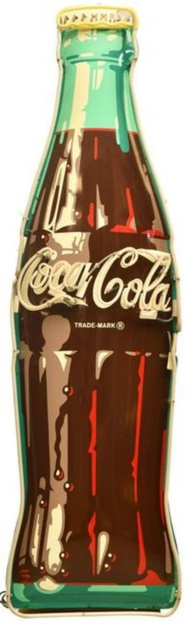 Coca-Cola Bottle Metal Sign w/Added Neon