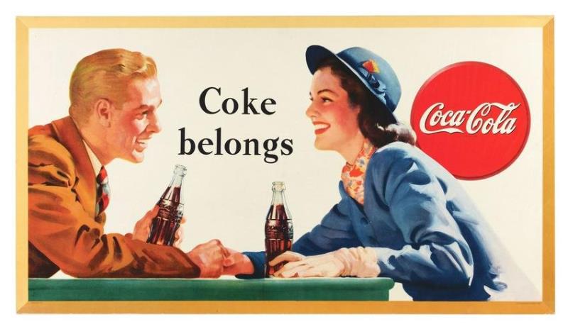 1946 Coca-Cola Canadian Small Horizontal Poster.