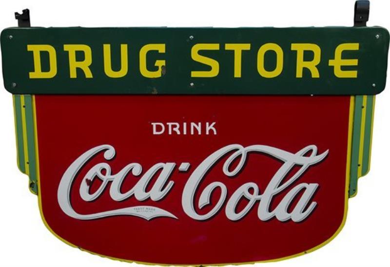 Large Drink Coca Cola DRUG STORE Double Sided