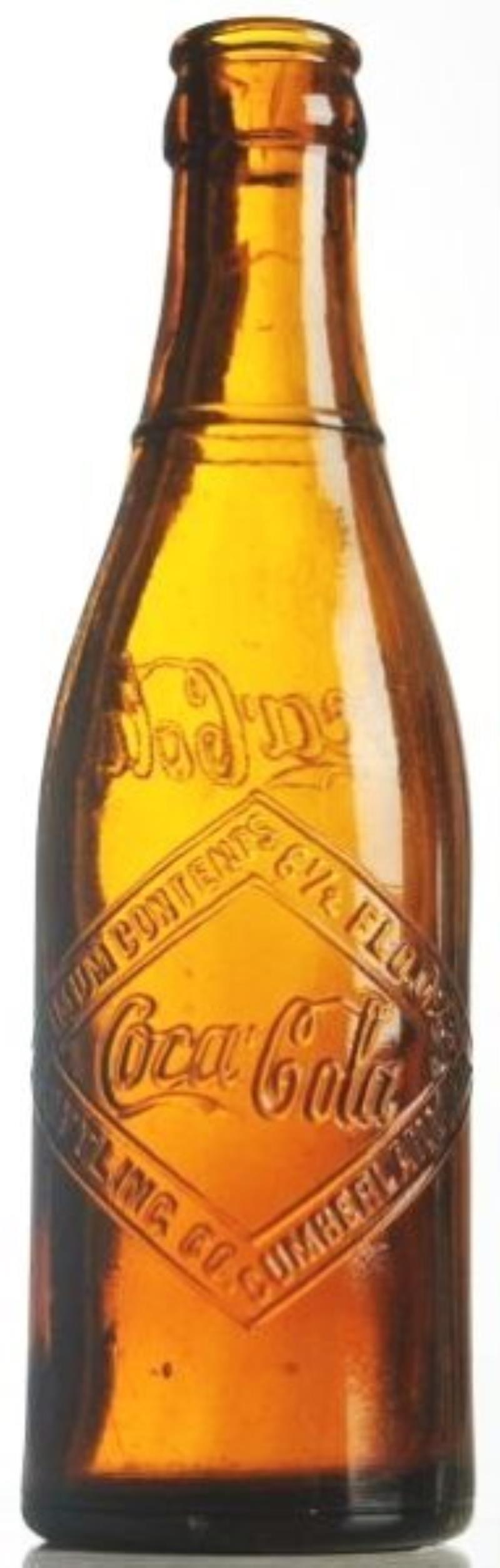 Amber Diamond Label Coca-Cola Bottle.