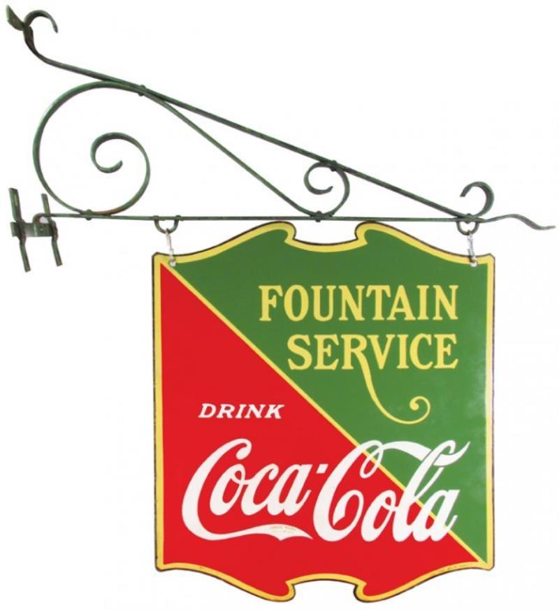 Coca Cola Fountain Service Porcelain Sign