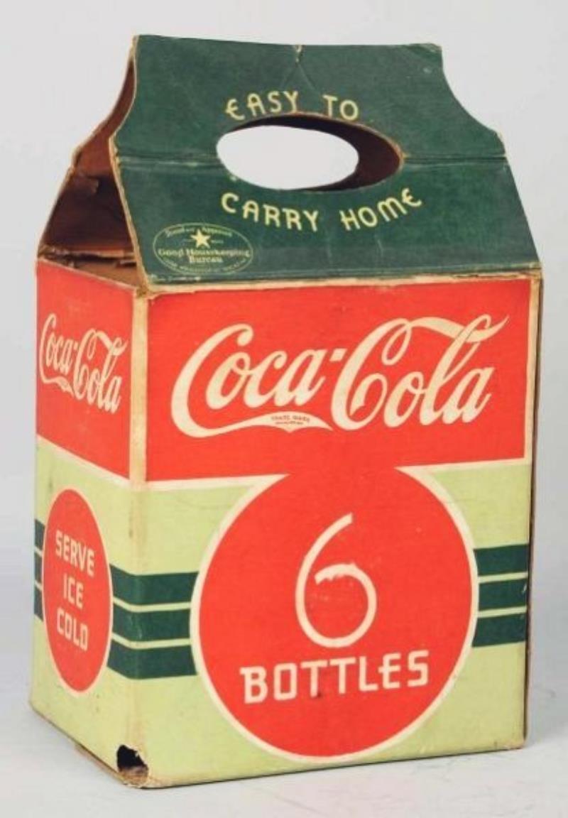 Rare Coca-Cola 1930s Six-Pack Cardboard Carrier.