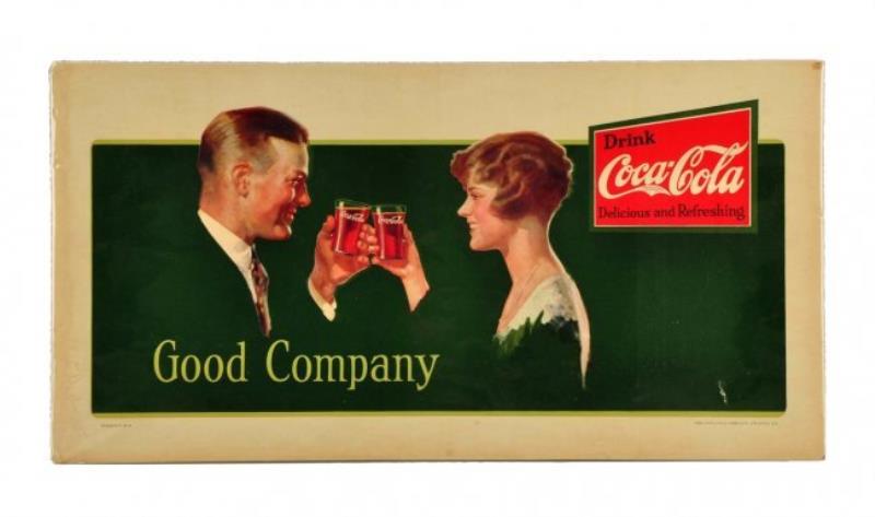1927 Coca - Cola Trolley Car Sign.