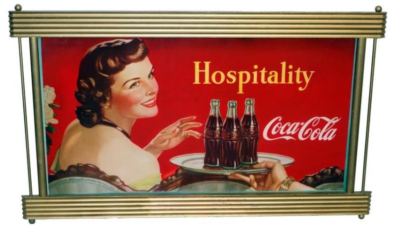 COCA-COLA HORIZONTAL CARDBOARD SIGN