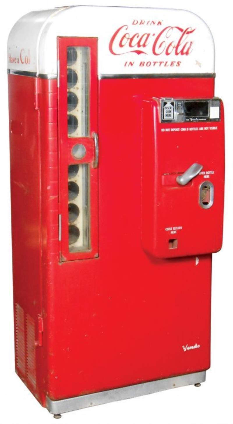 Coca-Cola machine, Vendo 81D, 10 Cent, cools & works