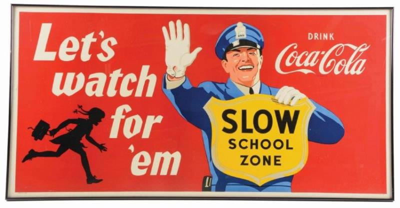 Coca-Cola Slow School Zone Paper Sign