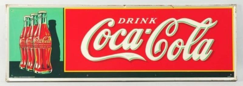 1937 Embossed Tin Coca-Cola Sign