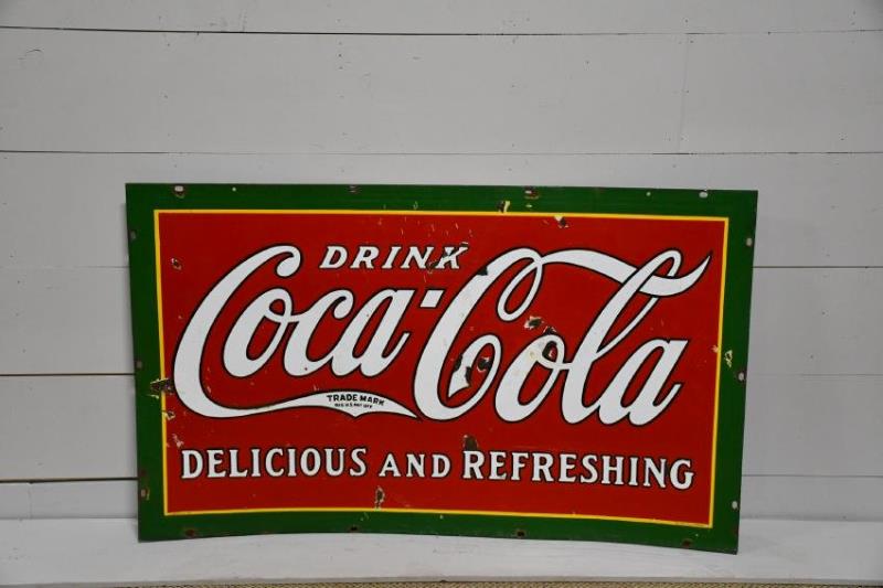 Porcelain Coca-Cola Advertising Sign "Delicious &