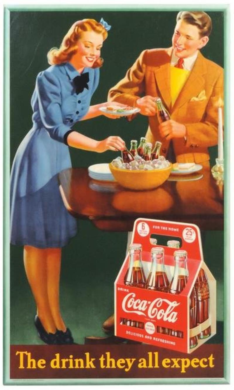 Coca-Cola Sign, The drink they all expect, litho/cdbd