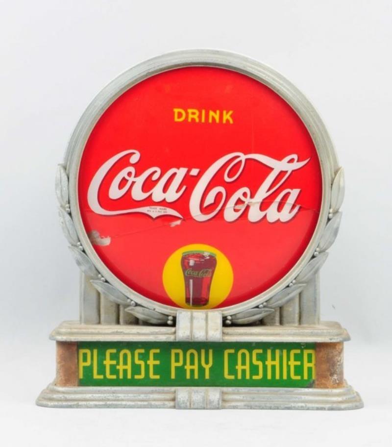 1930s Coca-Cola Brunhoff Lighted Counter Sign.