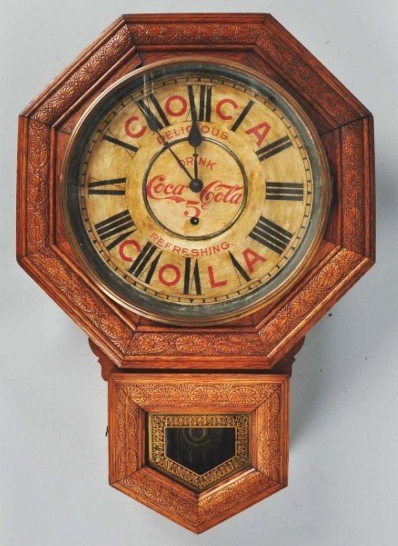 Oak Coca-Cola Clock