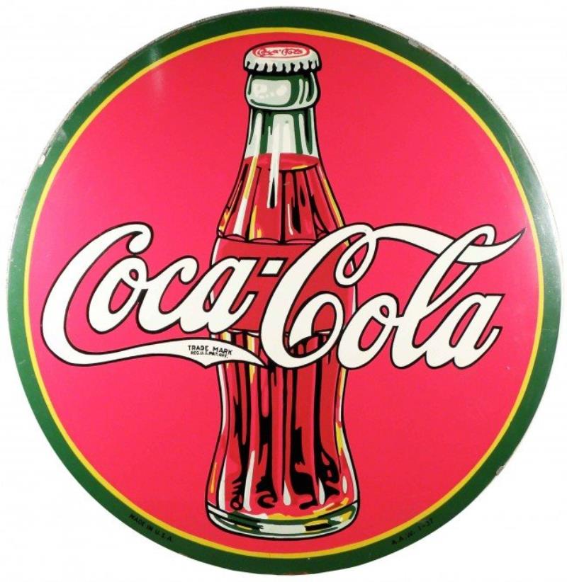 Coca Cola Round Tin Sign