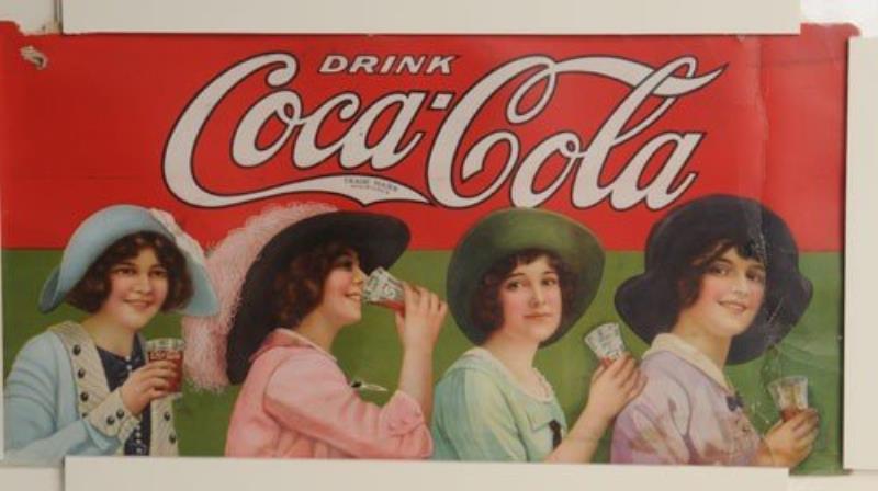 CIRCA 1913 COCA-COLA TROLLEY SIGN