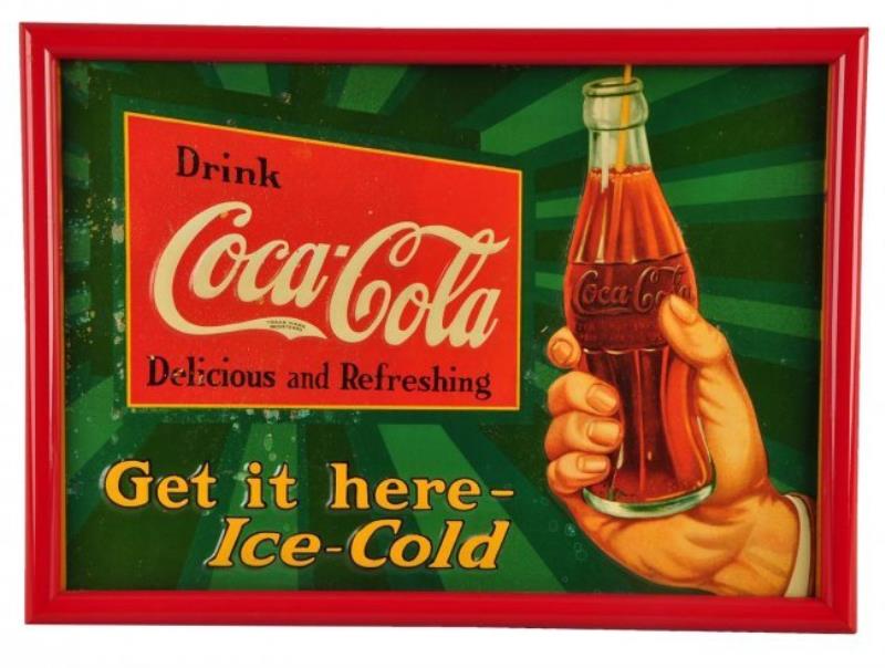 1930 Coca-Cola Embossed Tin Sign Value & Price Guide