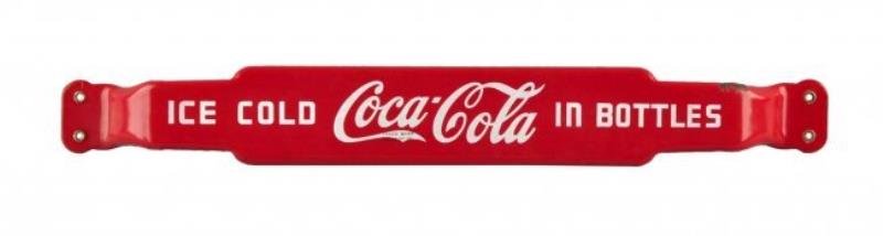 1930's Coca - Cola Scarce Porcelain Door Bar.