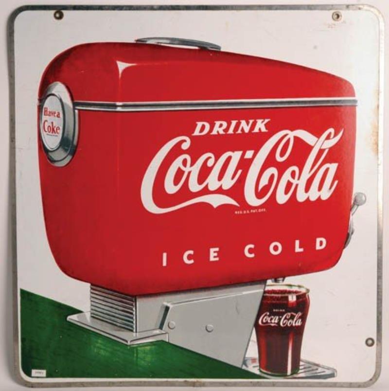 1950's Coca-Cola porcelain sign