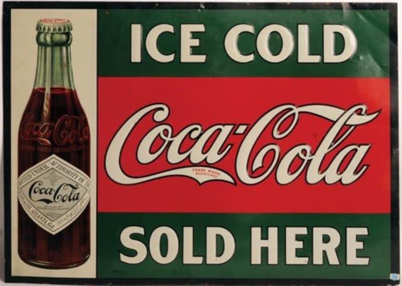 c1914 Coca-Cola tin sign
