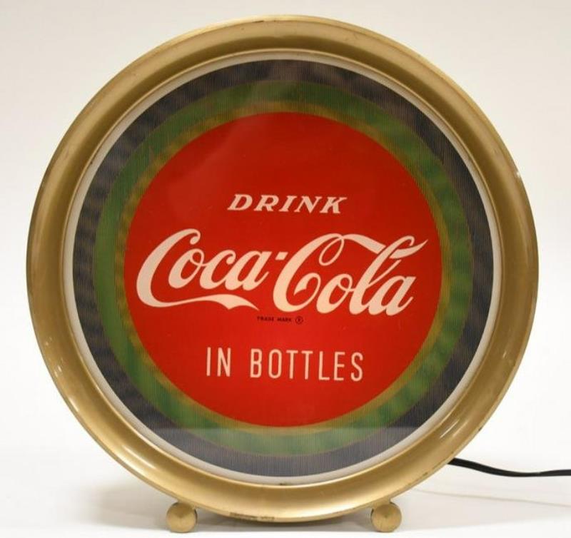 Vintage Coca-Cola Lighted Illusion Countertop Sign