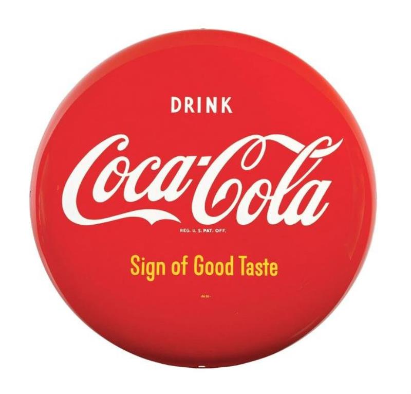 1948 Coca-Cola Sign of Good Taste Button.