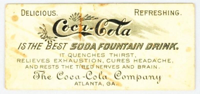 Pre 1900 Coca-Cola Free Drink Coupon