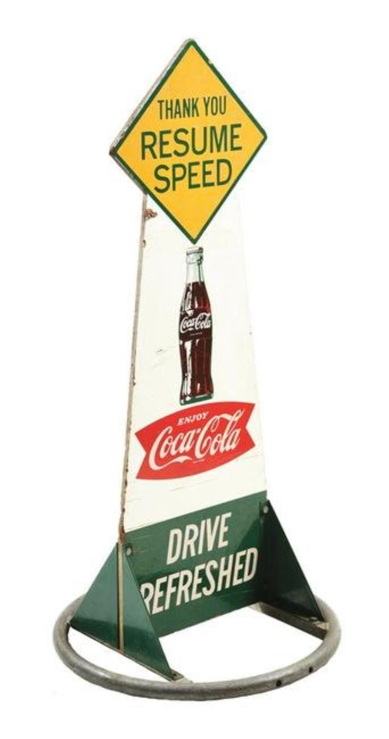 COCA-COLA ROAD SIGN