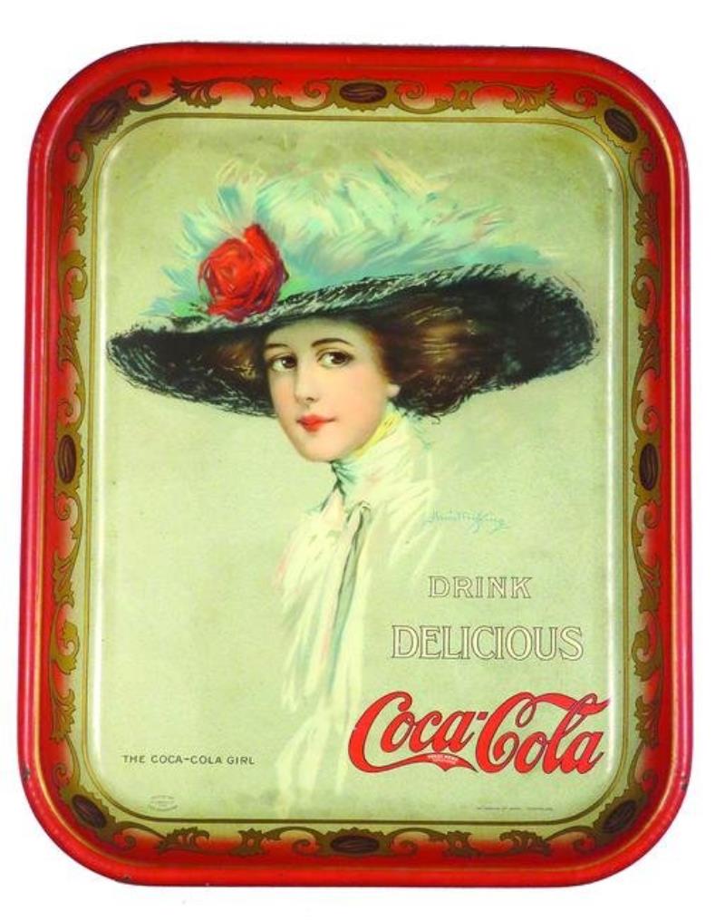 1912 Original Coca Cola Tin Serving Tray Value & Price Guide