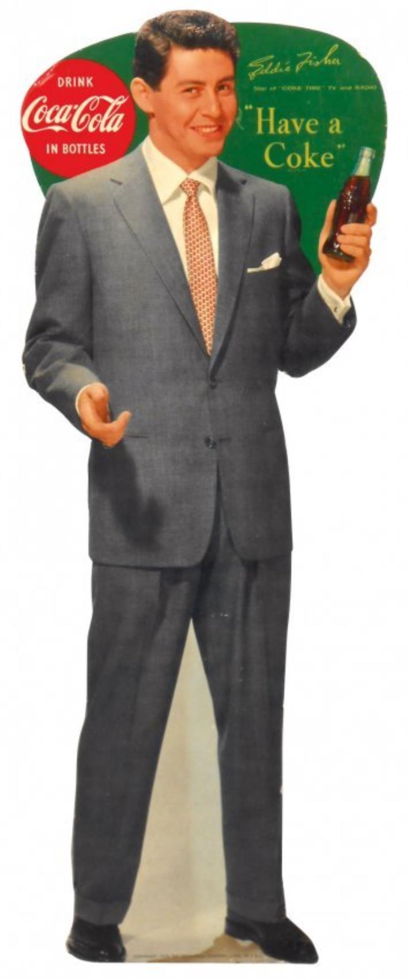 Coca-Cola cdbd cutout w/easel back, Eddie Fisher, "Star