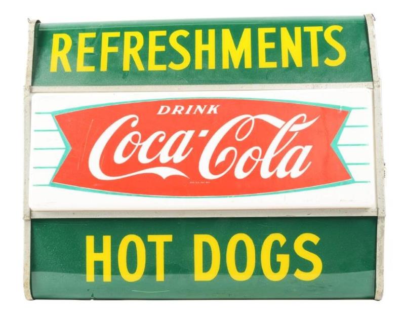 Coca-Cola Hot Dogs Light Up Advertising Sign